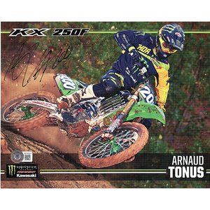 Arnaud Tonus Signed Motocross 8x10 Photo Beckett Moto-X Supercross BAS Autograph